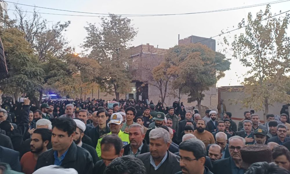 آیین استقبال و تشییع پیکر مطهر شهید گمنام دوران هشت سال دفاع مقدس در شهرستان جوین