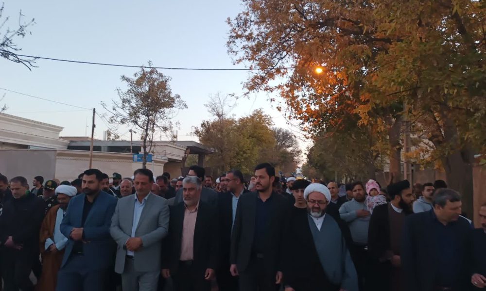 آیین استقبال و تشییع پیکر مطهر شهید گمنام دوران هشت سال دفاع مقدس در شهرستان جوین